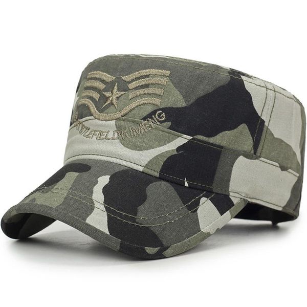 2020 spring and summer camouflage flat cap men's and women's fashion five-star striped military hat outdoor wild sports cap offfv, Black;white
2020 spring and summer camouflage flat cap men's and women's fashion five-star striped military hat outdoor wild sports cap offfv, Black;white