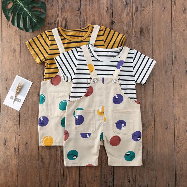 6-12 months infant baby boy kid short sleeve stripe bib shorts sunsuit baby boys clothes set 2pcs, White
6-12 months infant baby boy kid short sleeve stripe bib shorts sunsuit baby boys clothes set 2pcs, White