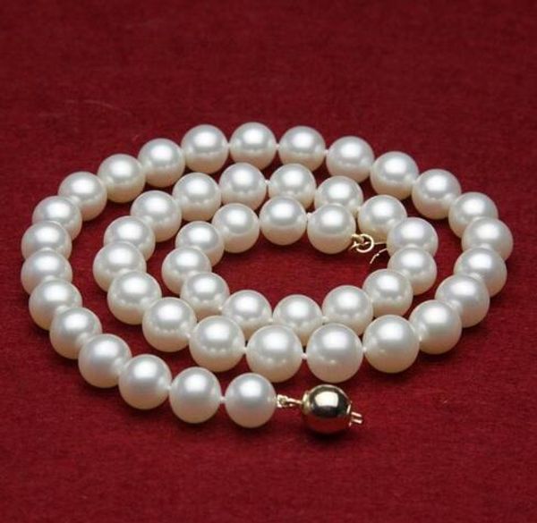 elegant charm 9-10mm white freshwater pearl necklace 18, Silver
elegant charm 9-10mm white freshwater pearl necklace 18, Silver
