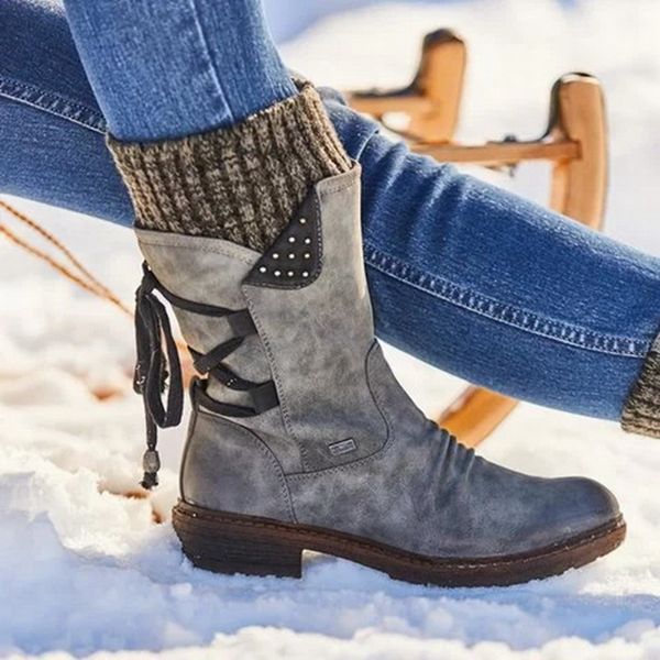 jodimitty winter snow boots women zipper fashion pu leather mid-calf with back lace-up design solid low heel shoes botas mujer, Black
jodimitty winter snow boots women zipper fashion pu leather mid-calf with back lace-up design solid low heel shoes botas mujer, Black