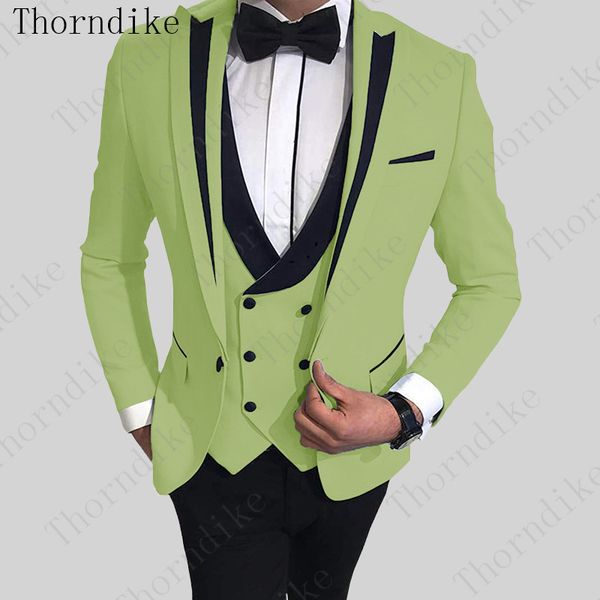 thorndike men suit slim fit business party prom suit double breasted vest groom tuxedo man for wedding terno masculino, White;black
thorndike men suit slim fit business party prom suit double breasted vest groom tuxedo man for wedding terno masculino, White;black