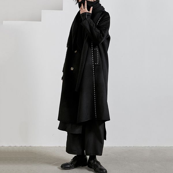 women's wool & blends loose fit black line split big size long woolen coat parkas sleeve women fashion tide autumn winter 2021
women's wool & blends loose fit black line split big size long woolen coat parkas sleeve women fashion tide autumn winter 2021