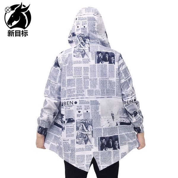 couples 2019 autumn european and american fashion fashion brand jacket english newspaper printing loose mid-length waterproof windbreaker, Tan;black
couples 2019 autumn european and american fashion fashion brand jacket english newspaper printing loose mid-length waterproof windbreaker, Tan;black