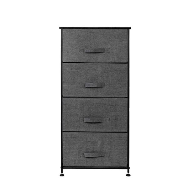 4-tier dresser tower fabric living room closet organizer with 4 drawers metal frame wooden tabledark grey
4-tier dresser tower fabric living room closet organizer with 4 drawers metal frame wooden tabledark grey