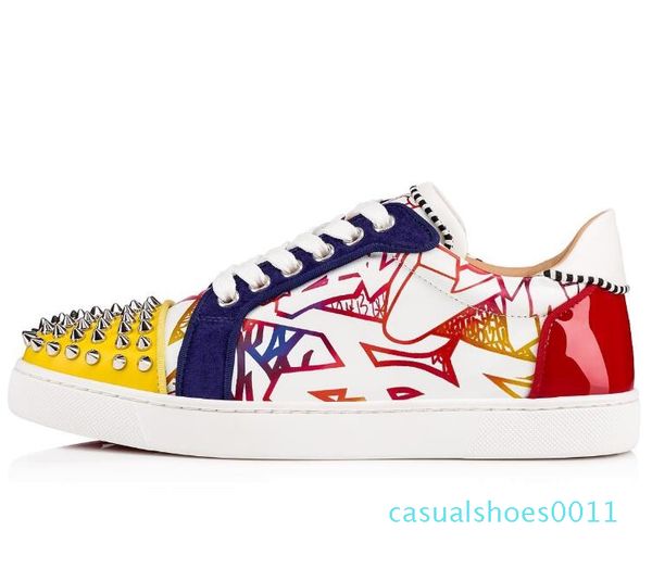 luxury seavaste 2 orlato red bottom sneaker shoes graffiti patent leather + spikes + low leisure flats fashion party wedding shoes c11, Black
luxury seavaste 2 orlato red bottom sneaker shoes graffiti patent leather + spikes + low leisure flats fashion party wedding shoes c11, Black