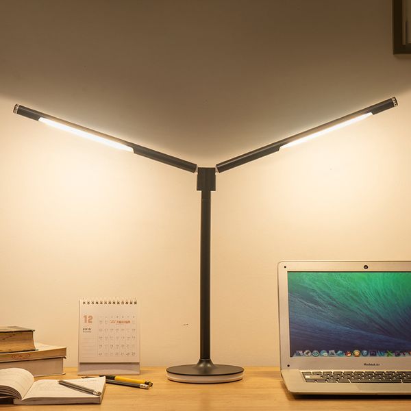 New Led Table Lamp Creative Simple Double Head Table Lamp Usb Charging Double Tube Table Lamp