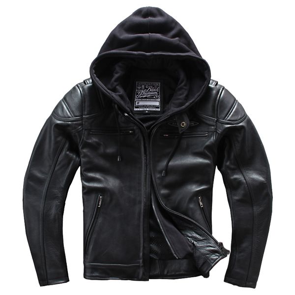 2019 black men hood american motorcycle leather jacket plus size xxxxl genuine thick cowhide biker's leather coat ing
2019 black men hood american motorcycle leather jacket plus size xxxxl genuine thick cowhide biker's leather coat ing
