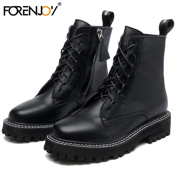 forenjoy women's boots leather platfom ankle boots 2019 fashion women winter warm chunky shoes lady casual plus size, Black
forenjoy women's boots leather platfom ankle boots 2019 fashion women winter warm chunky shoes lady casual plus size, Black