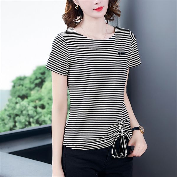 16882020 boutique style horizontal bar stripe drawstring tie waist and fold female t-shirt 16882020 boutique style horizontal bar stripe dra, White
16882020 boutique style horizontal bar stripe drawstring tie waist and fold female t-shirt 16882020 boutique style horizontal bar stripe dra, White