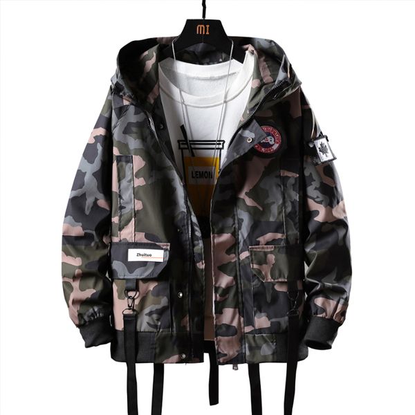 2019 autumn hooded jacket men's loose fashion camouflage jacket large size m-4xl, Black
2019 autumn hooded jacket men's loose fashion camouflage jacket large size m-4xl, Black