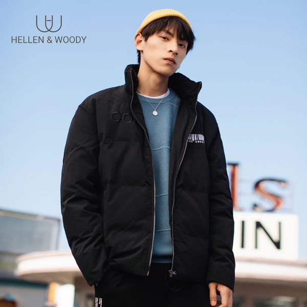 hw mens casual hooded parka embroidered cotton clothing winter men slim fit coat thick warm homme's zipper jacket, Black
hw mens casual hooded parka embroidered cotton clothing winter men slim fit coat thick warm homme's zipper jacket, Black