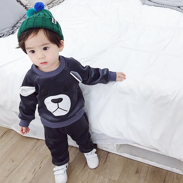 winter autumn baby kids boy girl long sleeve clothing set outfits cartoon bear print thicken sweatshirt+pants clothes set, White
winter autumn baby kids boy girl long sleeve clothing set outfits cartoon bear print thicken sweatshirt+pants clothes set, White