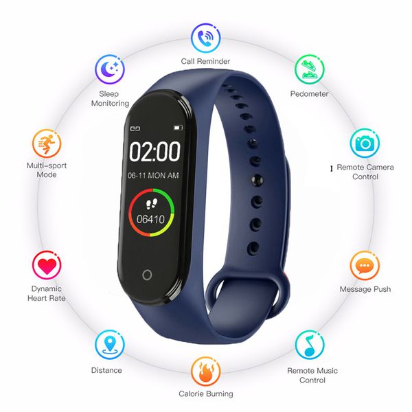 portable fashion bluetooth new smart m4 watch men and women tracker heart rate monitor health bracelet for android ios, Slivery;brown
portable fashion bluetooth new smart m4 watch men and women tracker heart rate monitor health bracelet for android ios, Slivery;brown
