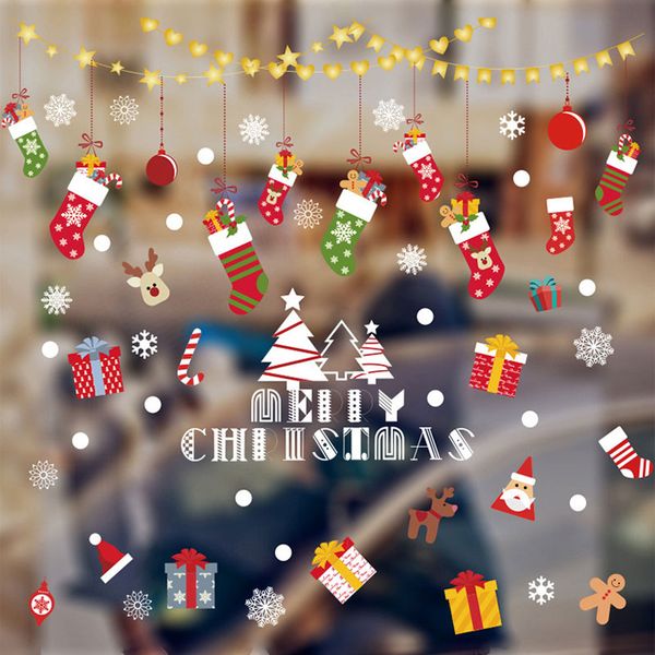 new removable diy christmas scene gift wall stickers for shop window glass cabinet happy new year wallpaper home décor
new removable diy christmas scene gift wall stickers for shop window glass cabinet happy new year wallpaper home décor