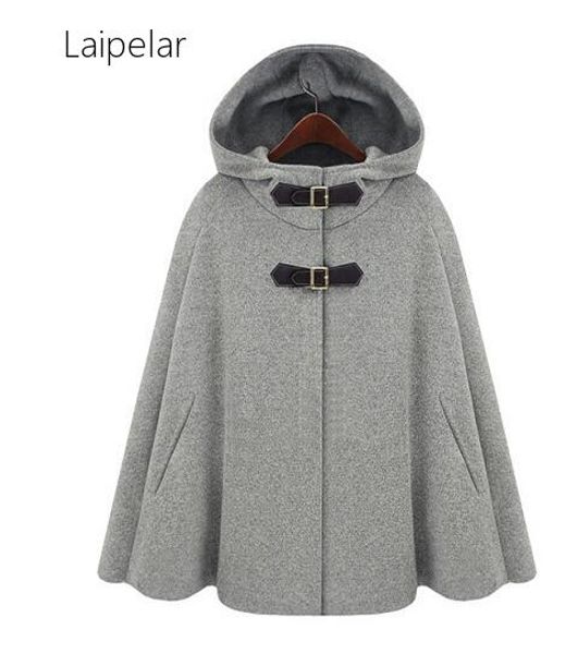 fashion hooded woolen cape jacket womens 2018 autumn winter new loose cashmere poncho coat female casual wool blend windbreaker, Black
fashion hooded woolen cape jacket womens 2018 autumn winter new loose cashmere poncho coat female casual wool blend windbreaker, Black