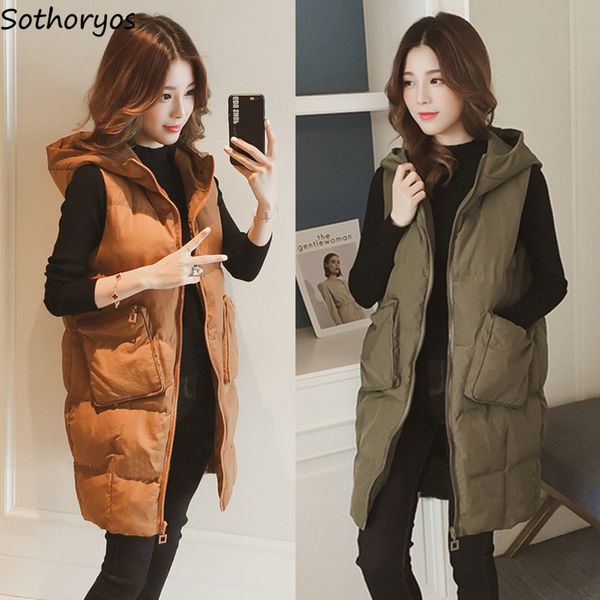 vests women all-match plus velvet warm elegant long style hooded womens waistcoats zipper solid korean style pocket ladies vest, Black;white
vests women all-match plus velvet warm elegant long style hooded womens waistcoats zipper solid korean style pocket ladies vest, Black;white