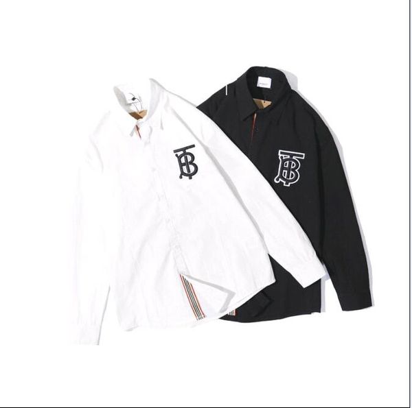 2020ss brand men's business casual shirt men long sleeve shirts slim fit camisa masculina social male t-shirts fashion man shirt, White;black 
2020ss brand men's business casual shirt men long sleeve shirts slim fit camisa masculina social male t-shirts fashion man shirt, White;black