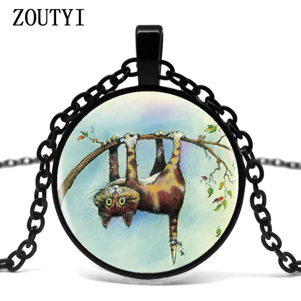 2018/ naughty cat pendant necklace romantic picture handmade 4colors chain vintage necklace female friend gift, Silver
2018/ naughty cat pendant necklace romantic picture handmade 4colors chain vintage necklace female friend gift, Silver