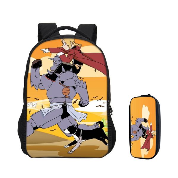 backpacks for boys girls fashion harajuku cool cartoon anime fullmetal alchemist 3d printing bookbag school bags mochila escolar
backpacks for boys girls fashion harajuku cool cartoon anime fullmetal alchemist 3d printing bookbag school bags mochila escolar