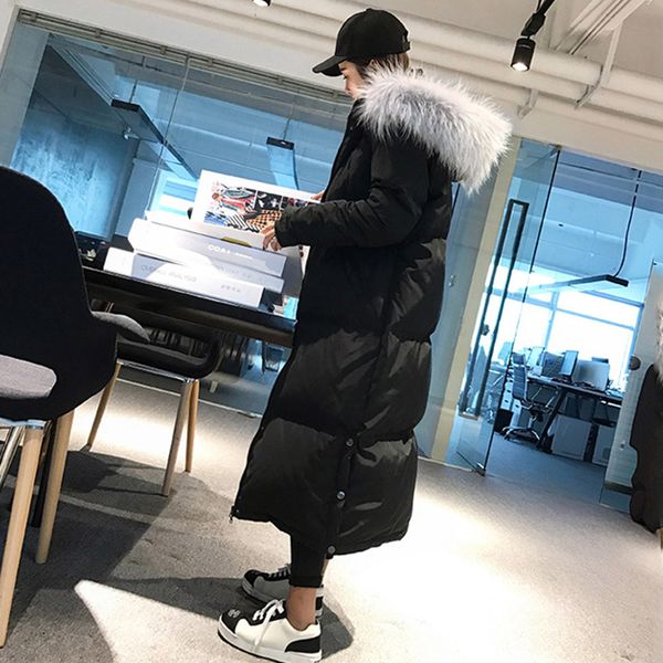 2019 new big size fashion winter women's duck down jacket fur collar hooded down cotton coat parka cc1236, Black
2019 new big size fashion winter women's duck down jacket fur collar hooded down cotton coat parka cc1236, Black