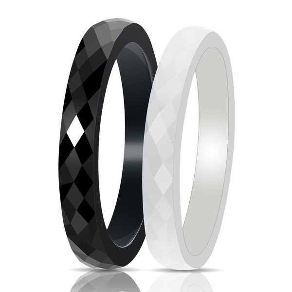 fashion ceramic black and white rings mens designer ring cut surface smooth 3mm wide ring gift jewelry accessories wholesale, Silver
fashion ceramic black and white rings mens designer ring cut surface smooth 3mm wide ring gift jewelry accessories wholesale, Silver