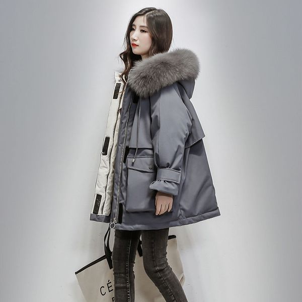 women's down & parkas large natural fur hooded winter jacket women 90% white duck thick warm sash tie up snow coat, Black
women's down & parkas large natural fur hooded winter jacket women 90% white duck thick warm sash tie up snow coat, Black