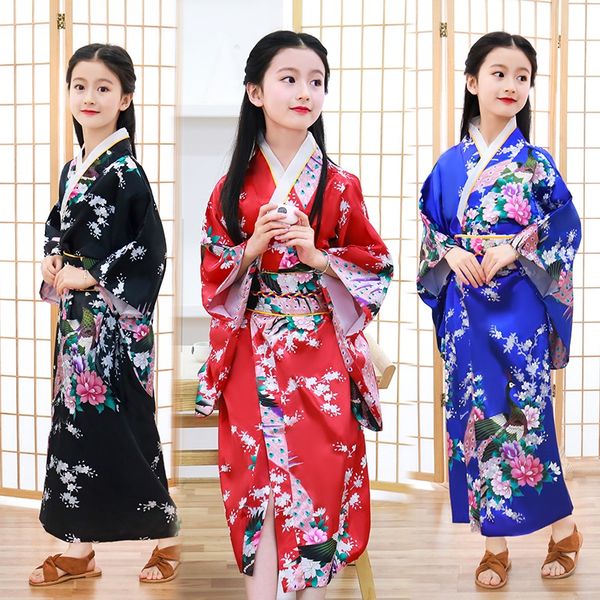 shanghai story children peacock yukata clothing girls japanese kimono dress kids yukata haori costume traditional japones kimono, Red
shanghai story children peacock yukata clothing girls japanese kimono dress kids yukata haori costume traditional japones kimono, Red