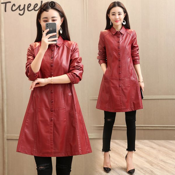 tcyeek fashion ladies motor 2019 autumn winter women leather coat female leather jacket women's outerwear female jackets lw1124, Black
tcyeek fashion ladies motor 2019 autumn winter women leather coat female leather jacket women's outerwear female jackets lw1124, Black