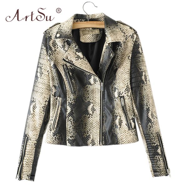 cool zipper short coat women casual autumn pu leather black jacket fashion snake print leather jacket pink chaqueta mujer, Black;brown
cool zipper short coat women casual autumn pu leather black jacket fashion snake print leather jacket pink chaqueta mujer, Black;brown