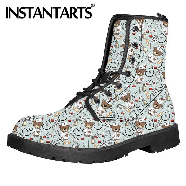 instantarts cartoon nursing bear pattern women\s winter boots nurse pu shoes leather botas warm female ankle botas zapatos mujer, Black
instantarts cartoon nursing bear pattern women\s winter boots nurse pu shoes leather botas warm female ankle botas zapatos mujer, Black