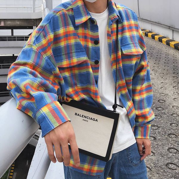 sleeve hop harajuku shirt spring streetwear japanese aytumn casual cotton long patchwork vintage hip plaid women soft men shirts trjgs, Black
sleeve hop harajuku shirt spring streetwear japanese aytumn casual cotton long patchwork vintage hip plaid women soft men shirts trjgs, Black