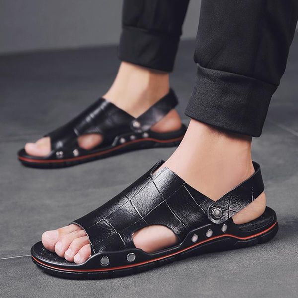 summer beach shoes men sandals nice trend casual comfortable non-slip dual use shoes for men sandals slippers may28, Black
summer beach shoes men sandals nice trend casual comfortable non-slip dual use shoes for men sandals slippers may28, Black
