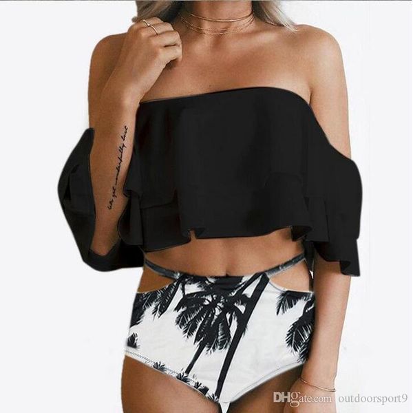 2019 women s designer 2 piece off shoulder ruffled flounce crop bikini swimsuit swimwear beachwear with cutout bottom set
2019 women s designer 2 piece off shoulder ruffled flounce crop bikini swimsuit swimwear beachwear with cutout bottom set