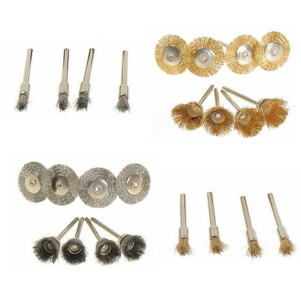 24pcs brass wire wheel brushes kit set mini polishing brush for rotary tool accessories
24pcs brass wire wheel brushes kit set mini polishing brush for rotary tool accessories