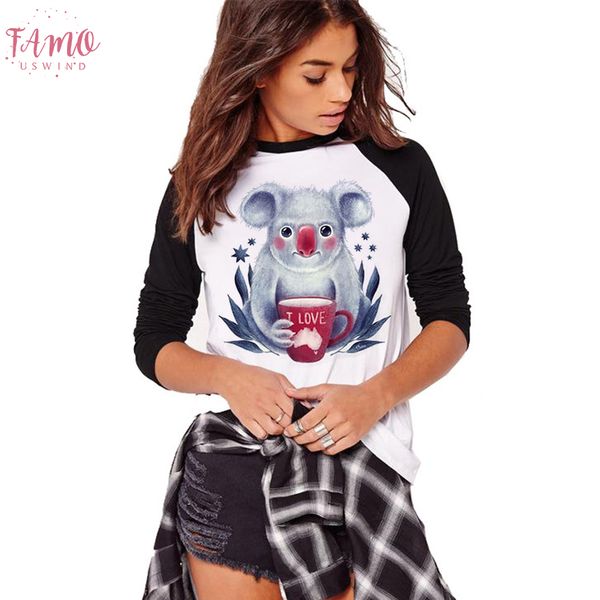 womens full sleeve t shirt kawaii koala printed t shirt girls ladies harajuku i love australia design autumn tshirts, White
womens full sleeve t shirt kawaii koala printed t shirt girls ladies harajuku i love australia design autumn tshirts, White