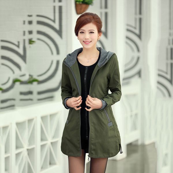 2019 spring and autumn long section increase windbreaker women's wild casual new women's coat windbreaker b115, Tan;black
2019 spring and autumn long section increase windbreaker women's wild casual new women's coat windbreaker b115, Tan;black