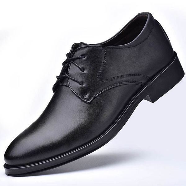 fashion lace up formal shoes men's casual oxfords new pointed toe dress shoes anti skid shallow office work shoes, Black
fashion lace up formal shoes men's casual oxfords new pointed toe dress shoes anti skid shallow office work shoes, Black