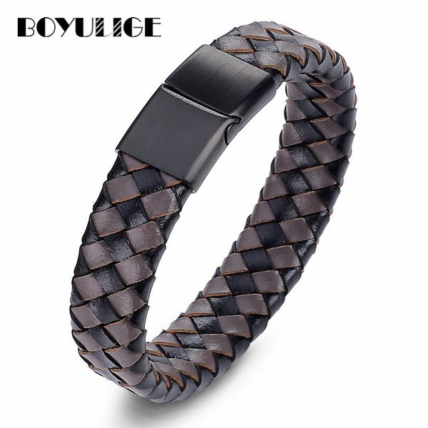new trendy genuine woven leather chain bracelet men stainless steel bracelets for male magnetic clasp fashion jewelry wholesale, Golden;silver
new trendy genuine woven leather chain bracelet men stainless steel bracelets for male magnetic clasp fashion jewelry wholesale, Golden;silver