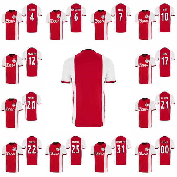 19 20 De Ligt Van de Beek Neres Tadic Mazraoui Blind Schone Ziyech Mens Home Camisetas Futbol Camisas Maillot Football Shirt S-2XL
19 20 De Ligt Van de Beek Neres Tadic Mazraoui Blind Schone Ziyech Mens Home Camisetas Futbol Camisas Maillot Football Shirt S-2XL