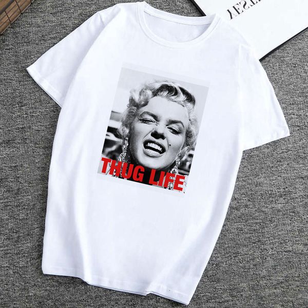 marilyn monroe thug life vintage t shirt harajuku streetwear short sleeve vogue t shirt aesthetic camiseta mujer, White;black
marilyn monroe thug life vintage t shirt harajuku streetwear short sleeve vogue t shirt aesthetic camiseta mujer, White;black