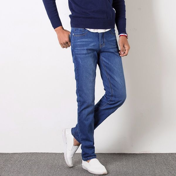 2019 four seasons new style men's casual slim fit trousers men jeans fashion classic denim skinny jeans men 28-38, Blue 
2019 four seasons new style men's casual slim fit trousers men jeans fashion classic denim skinny jeans men 28-38, Blue