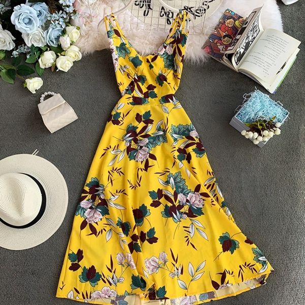 2020 high-waisted floral print v-neck women's holiday beach dress strapped bohemian backless long dresses mujer vestido, Black;gray
2020 high-waisted floral print v-neck women's holiday beach dress strapped bohemian backless long dresses mujer vestido, Black;gray