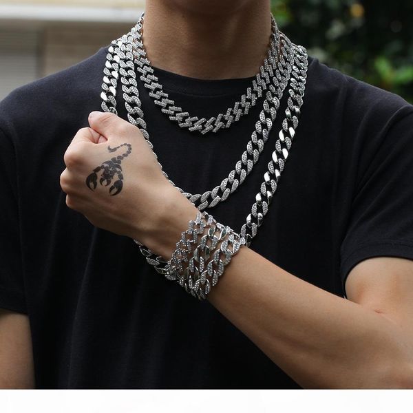 hip hop позолоченные iced out алмазные кубинский link цепи ожерелье браслет mens рэпер bling ювелирные изделия день рождения подарки для boy, Silver
hip hop позолоченные iced out алмазные кубинский link цепи ожерелье браслет mens рэпер bling ювелирные изделия день рождения подарки для boy, Silver