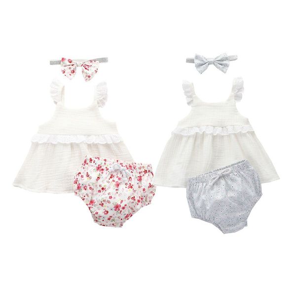 2020 baby summer clothing infant newborn baby girl lace sleeve ruffled ribbed mini dress floral shorts headband 3pcs set, White
2020 baby summer clothing infant newborn baby girl lace sleeve ruffled ribbed mini dress floral shorts headband 3pcs set, White