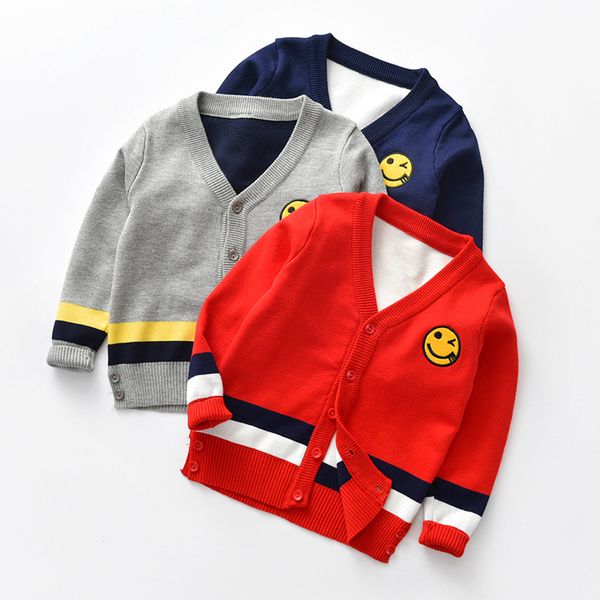 boys casual knitwear european and american-style clothes young children's smiling face knitted sweater cardigan spring fall b295, Blue
boys casual knitwear european and american-style clothes young children's smiling face knitted sweater cardigan spring fall b295, Blue