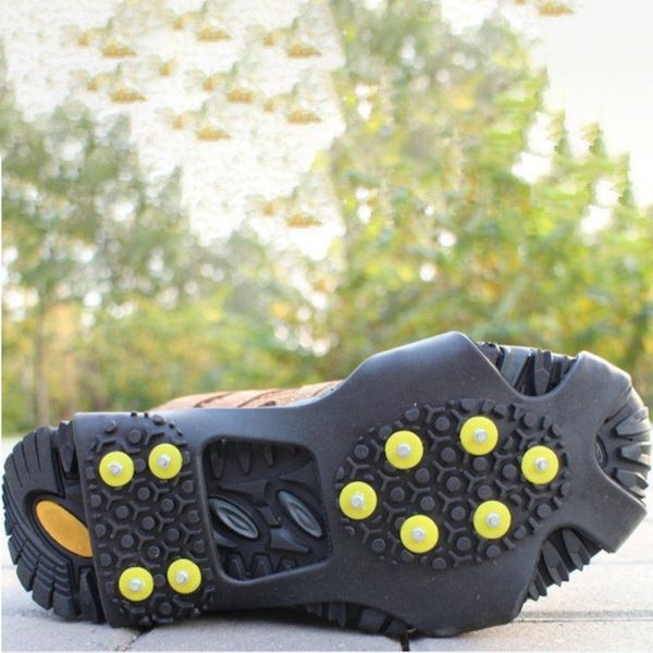 10 studs universal anti-skid snow ice climbing shoe spike grips crampons cleats overshoes cleats grippers non-slip over shoes, White;red
10 studs universal anti-skid snow ice climbing shoe spike grips crampons cleats overshoes cleats grippers non-slip over shoes, White;red
