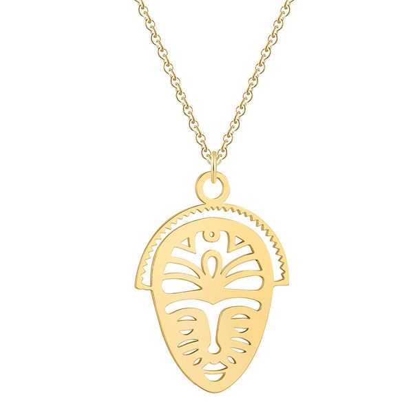 brand personality hollow mask necklaces for women stainless steel long chain charm necklaces choker jewelry gifts collar mujeres, Silver
brand personality hollow mask necklaces for women stainless steel long chain charm necklaces choker jewelry gifts collar mujeres, Silver