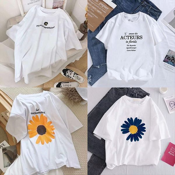 2020 daisy short-sleeved ins 2020 women's daisy short-sleeved t-shirt women's t-shirt ins, White
2020 daisy short-sleeved ins 2020 women's daisy short-sleeved t-shirt women's t-shirt ins, White