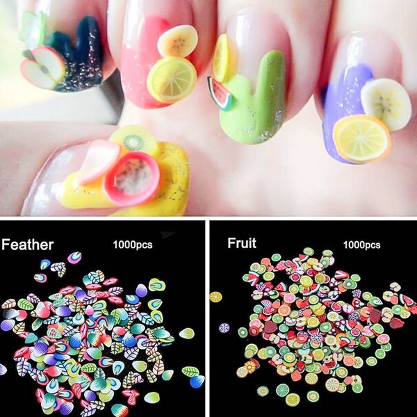 1000 pcs\/pack 3d fruit flowers feather design tiny fimo slices polymer clay diy girls toys nails stickers, Black
1000 pcs\/pack 3d fruit flowers feather design tiny fimo slices polymer clay diy girls toys nails stickers, Black