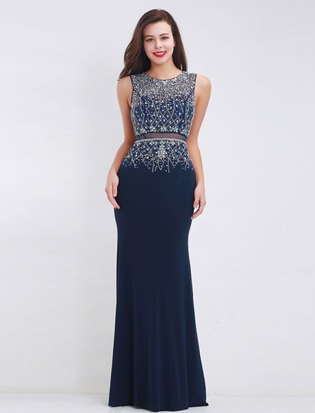 custom made new navy blue prom dresses fishtail long beaded jewelry prom dress elegant sequin evening dresses, Black;red
custom made new navy blue prom dresses fishtail long beaded jewelry prom dress elegant sequin evening dresses, Black;red